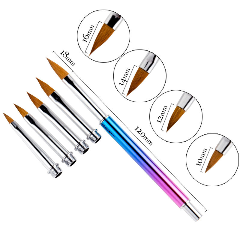 跨境美甲拉线笔光疗笔彩绘笔刷套装  自带多种尺寸可拆卸金属手柄