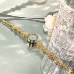 现货法系新款手表满钻爆闪艺术感手表手链名媛ins指针式女表批发