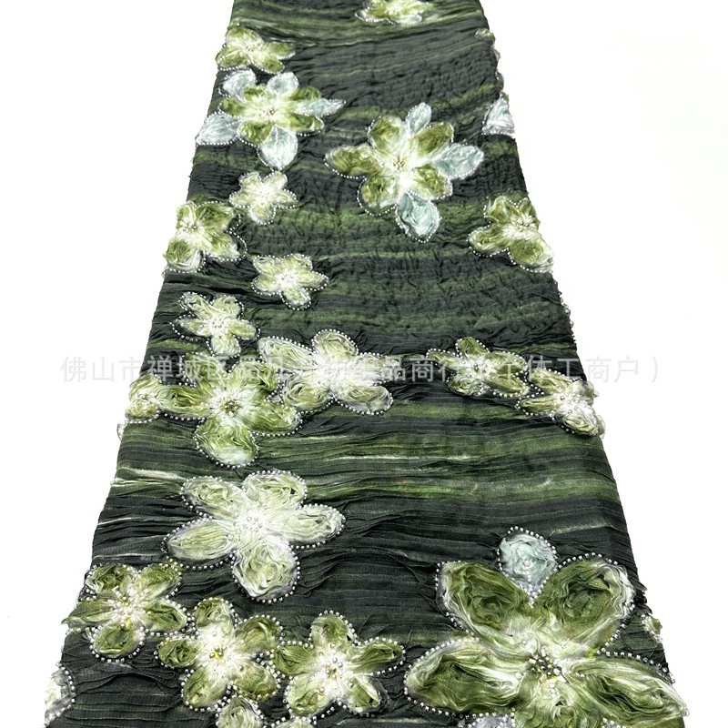 Fábrica directa bandeja bordada alta moda vestido vestido tela al por mayor transfronteriza en stock