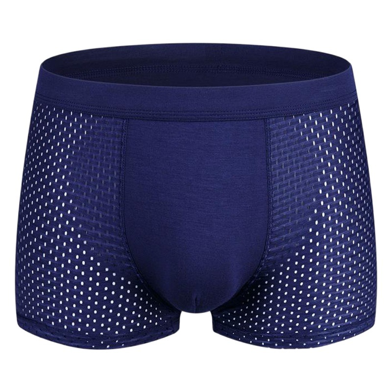 Modal ropa interior de los hombres boxeador más tamaño de seda de hielo transparente transpirable malla delgada Boxer shorts cabeza verano juventud moda