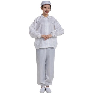 ESD Dust-proof Clean Dust-free Clothing Anti-static Zipper Short Top Jacket Dustproof Food Pharmaceutical Experimental Work Clothes