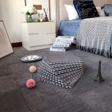 毛絨地毯卧室床邊方塊拼接地墊滿鋪榻榻米泡沫墊加厚打地鋪全鋪