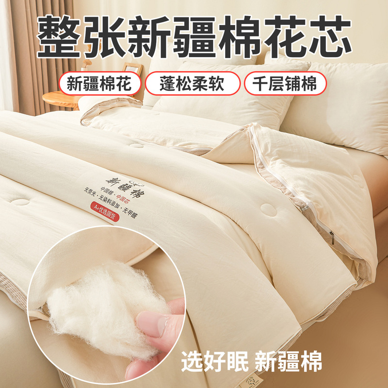 A类水洗棉立体新疆棉花被子母被秋冬加厚保暖被四季通用款|undefined