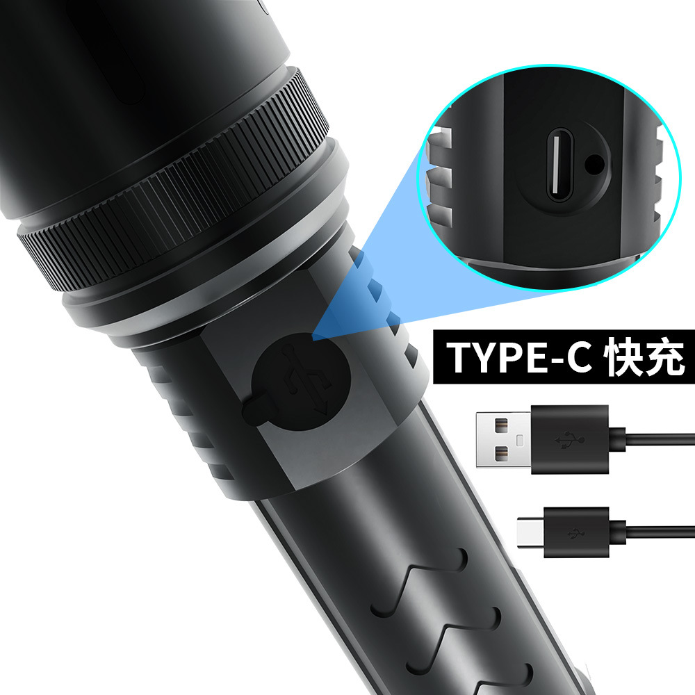 Nueva linterna recargable linterna portátil de larga duración cob luz de trabajo de emergencia multifuncional para exteriores súper brillante