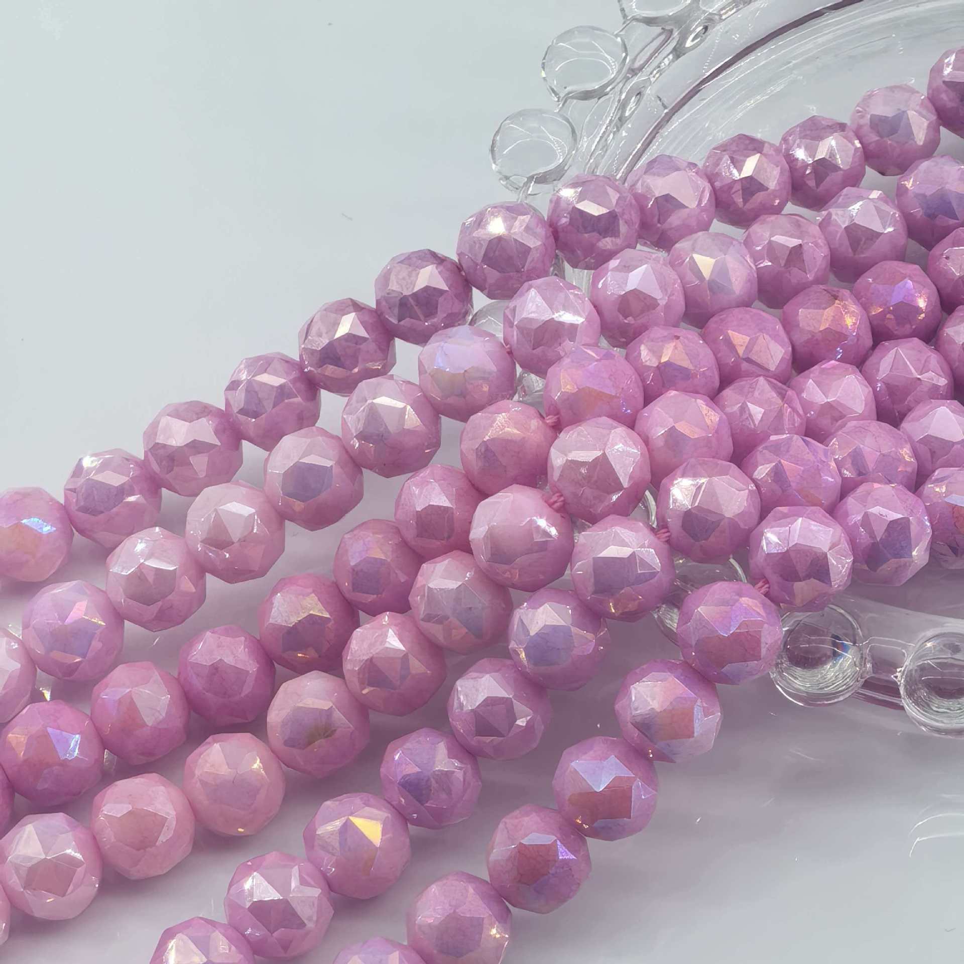 Bola de flores de 8mm Jingjing K9 cuentas sueltas de cristal 64 superficies cortadas con cuentas Accesorios de joyería hechos a mano de bricolaje Pulsera Collar lote suelto image 98