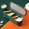 The new Nordic feasting tank seasoning box is a gold -plated gold -plated foot holding a semi -transparent seal box to give a spoon