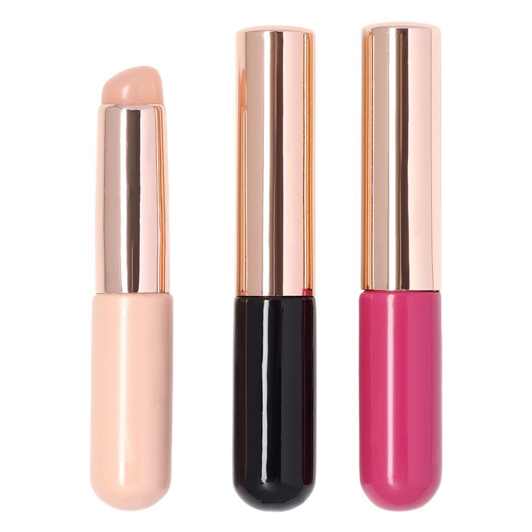 Internet celebridad acariciando pegamento gradiente manchado cepillo de silicona frotar polvo en relieve herramientas de uñas multifuncionales portátiles con Sello de tapa