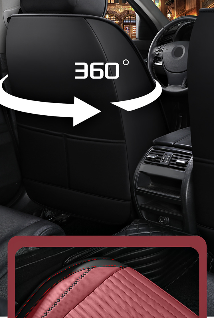 Car Seat Cover for All Seasons, Fully Enclosed Seat Cushion, Solid Waist Leather Car Seat Cushion, Fully Enclosed Car Seat Cover
