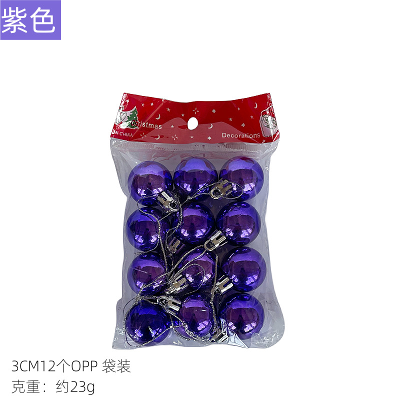 3cm galvanoplastia brillante BOLA DE Navidad 12 traje árbol de Navidad decoraciones Escuela Centro Comercial vacaciones atmósfera Decoración