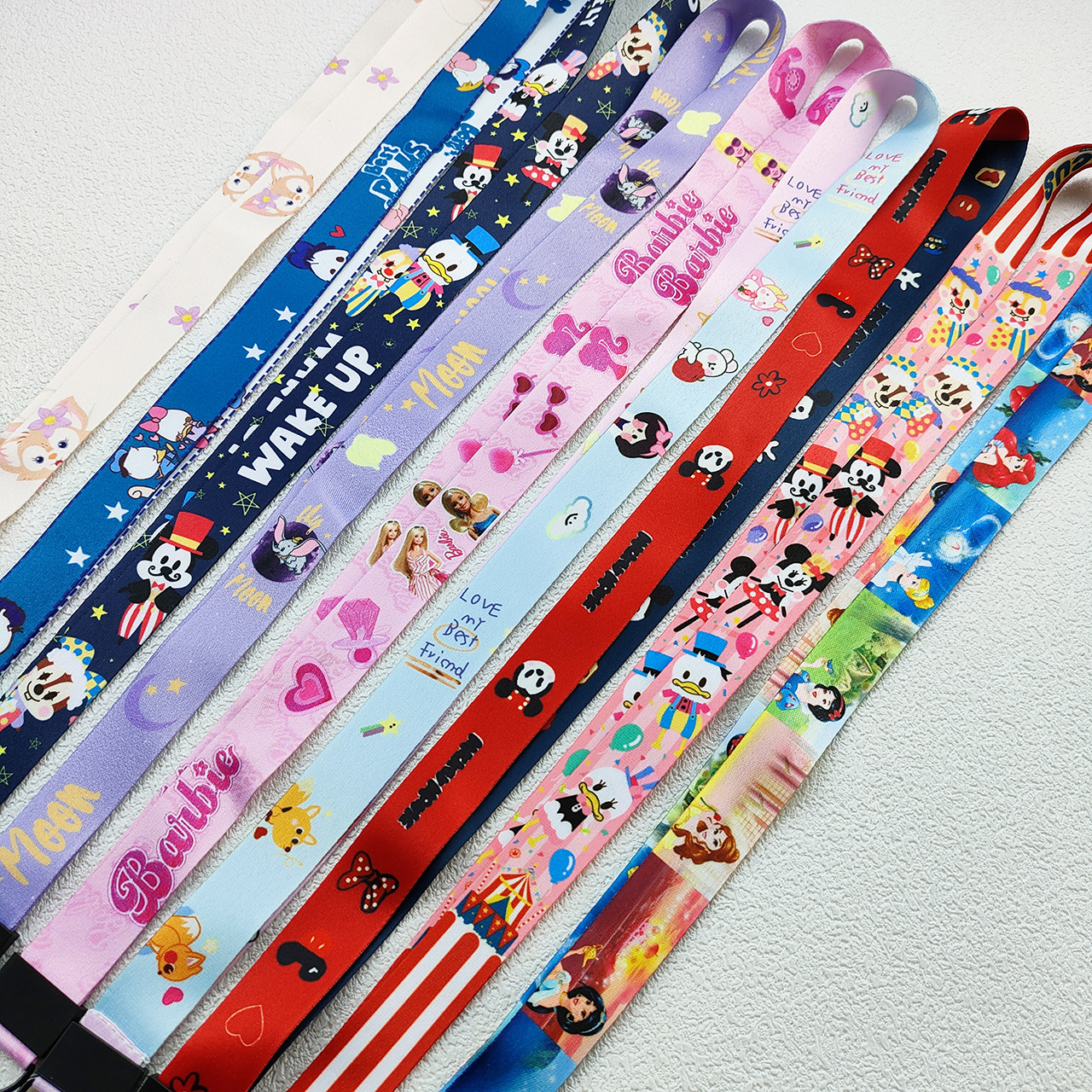 Cross-border Cartoon Princess Series Phone Strap Card Holder Lanyard Identity Lanyard Ice Queen Necklace Long Cord