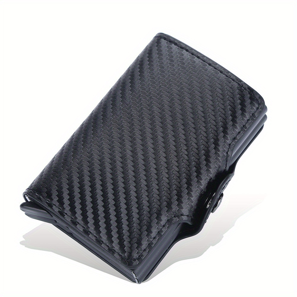 Small Double Deck rfid Aluminum Buckle Card Holder Wallet