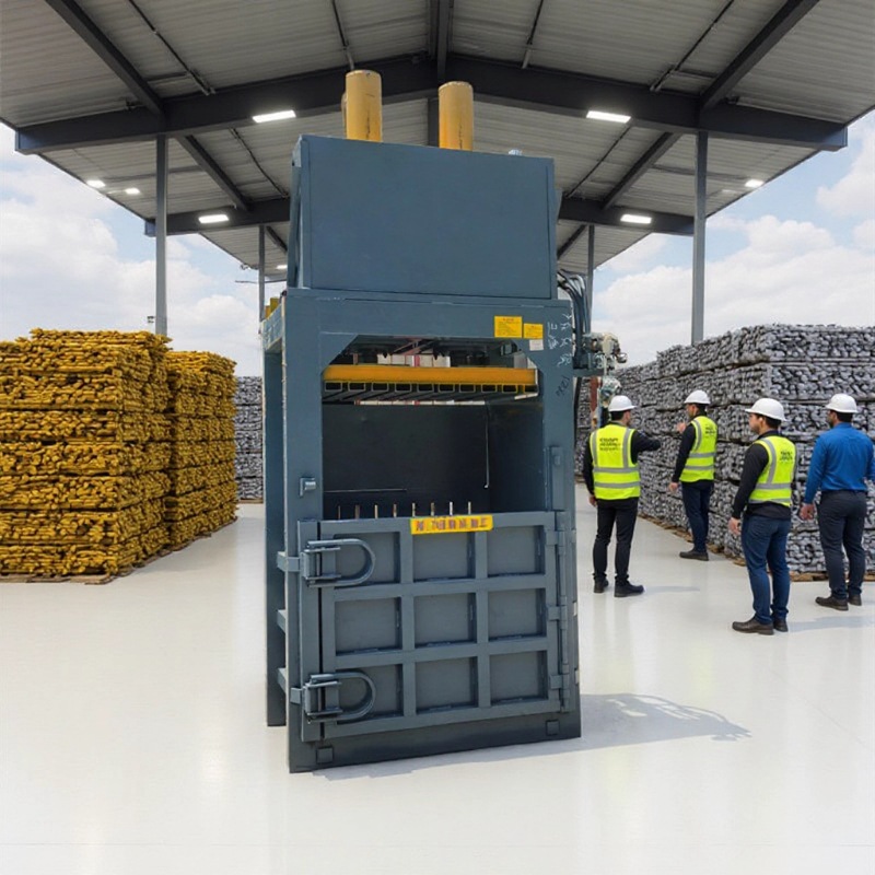 厂家现货秸秆稻草打捆机 纸箱胶带压缩机 废品回收站液压打包机