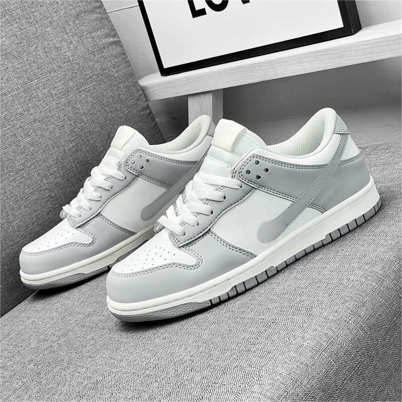 Putian Aj1 Pure Original Men's and Women's Shoes Dunk White Gray Low-Cut Barb Sneakers Putian Ajlow Breathable Casual Sports Shoes