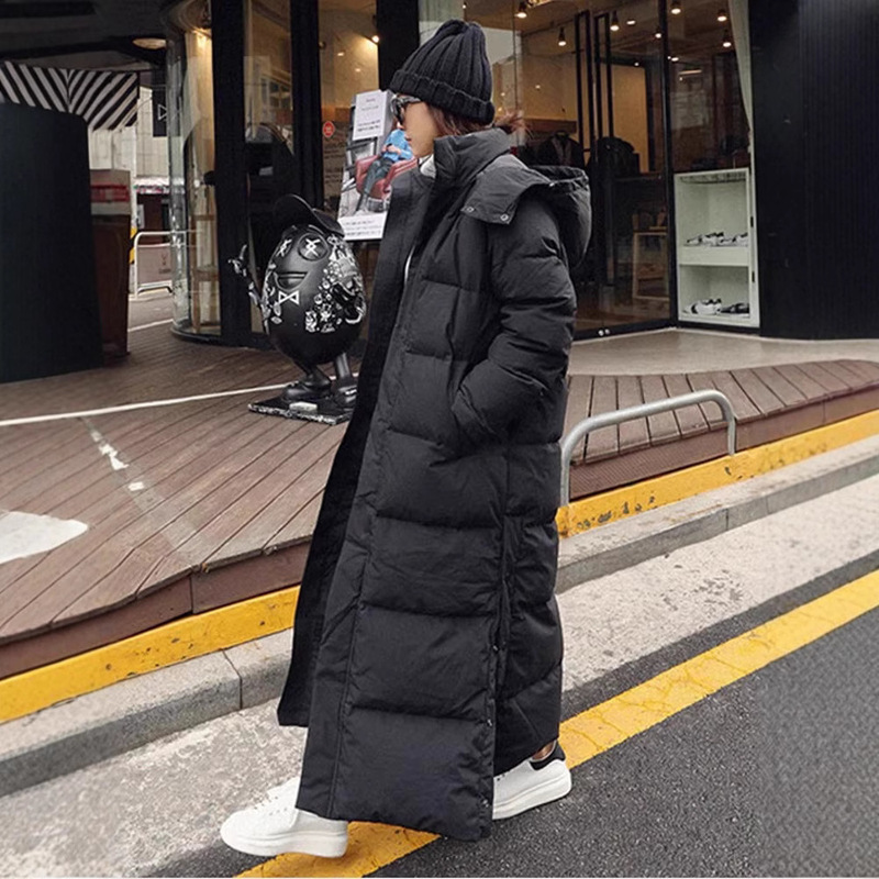 913 New Cotton Coat Korean Style Loose Thickened Ankle-Length Over-The-Knee down Cotton Jacket Women's Trendy Cotton Coat