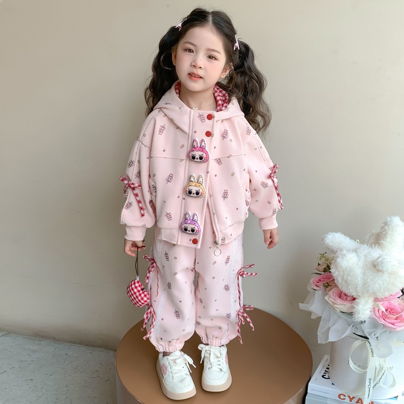 女童秋装套装2025新款洋气小女孩外套运动两件套春秋季拉布布衣服|undefined