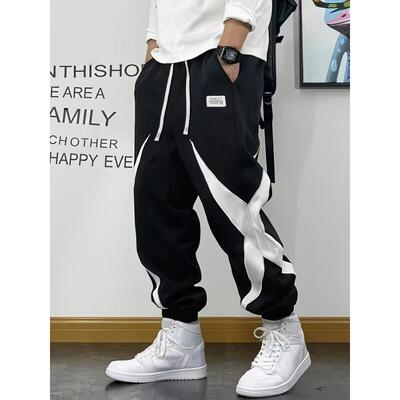 Men 's Clothing Men 'S Jogger Pants Color Block Pattern Slight