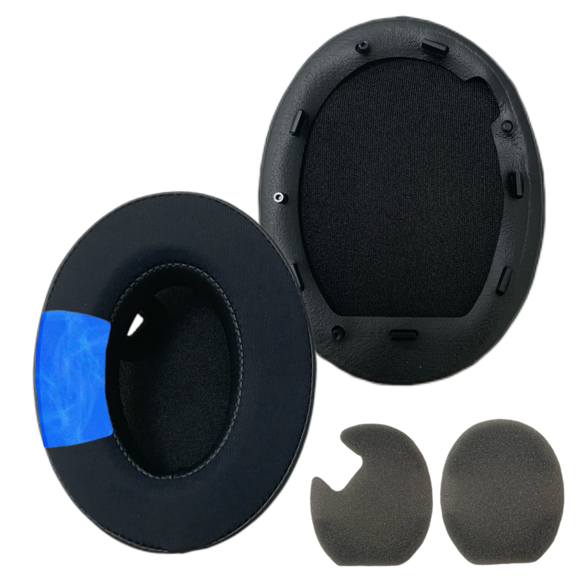 Orejeras de gel negro 1000XM4 [1 pieza con pieza adhesiva/almohadilla de algodón gratis]
