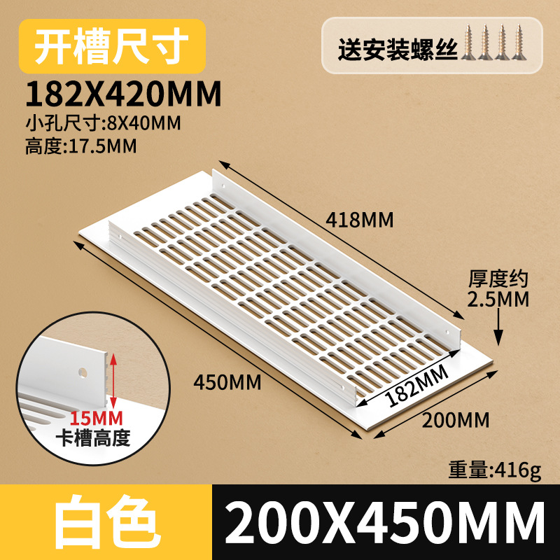 Gabinete de aleación de aluminio ventilador de red de zapato cubierta de ventilación cubierta de ventilación cubierta de ventilación de rejilla de disipación de calor