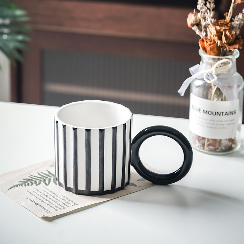 Ceramic Coffee Mugs For Office Trendy Creative Gift Set For Pairs_voghion.com
