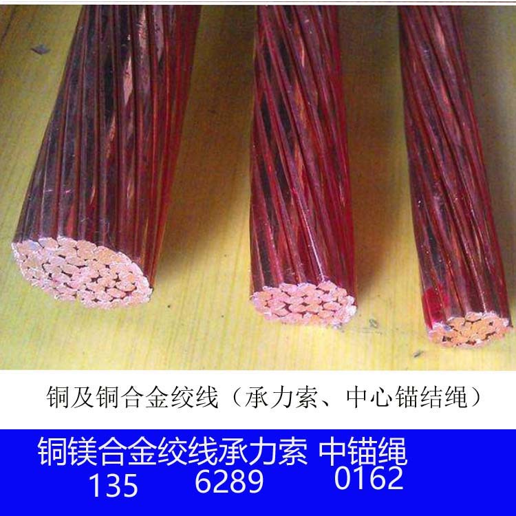 优惠供应电气化铁路用铜绞线 铜镁合金绞线  中心锚结绳  承力索