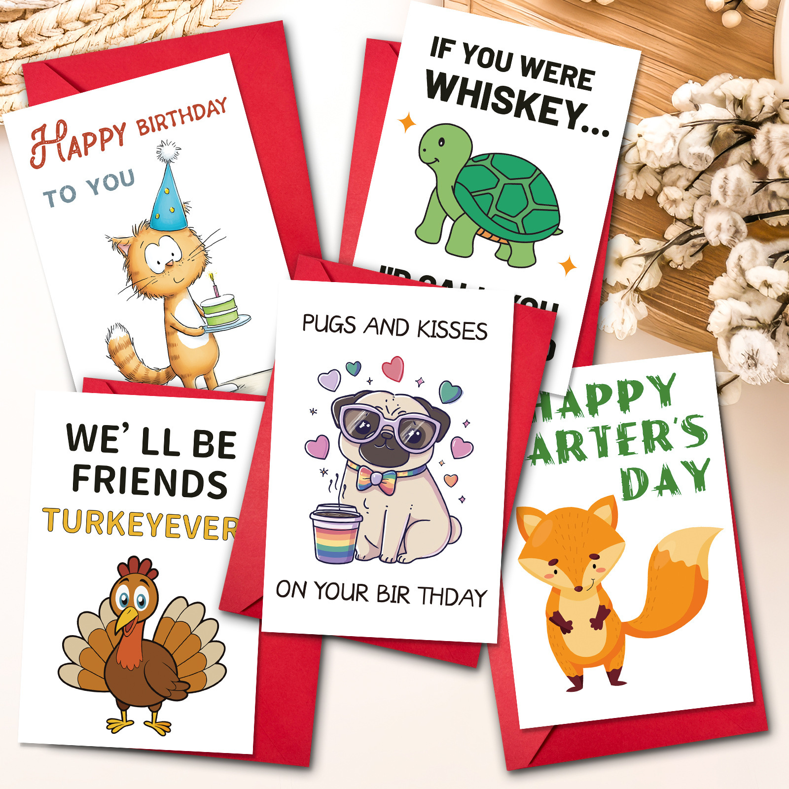 Funny cartoon cards