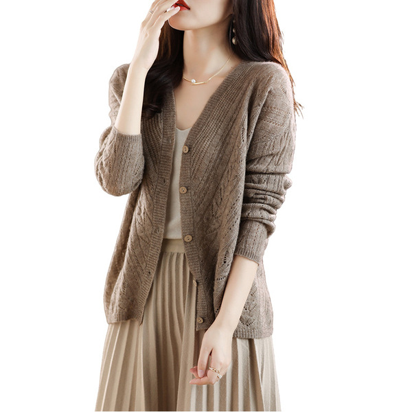 Spring woolen short cardigan