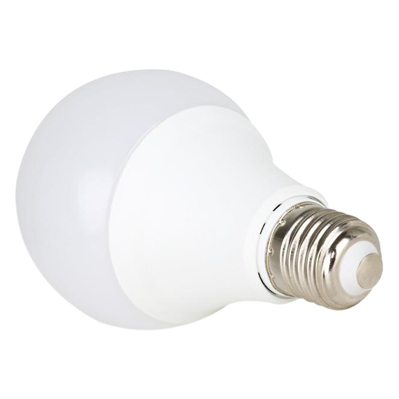 Bombillas LED de fabricante al por mayor, bombilla A de aluminio recubierta de plástico, bombilla LED con luz blanca y amarilla cálida, alto brillo, base de rosca E27