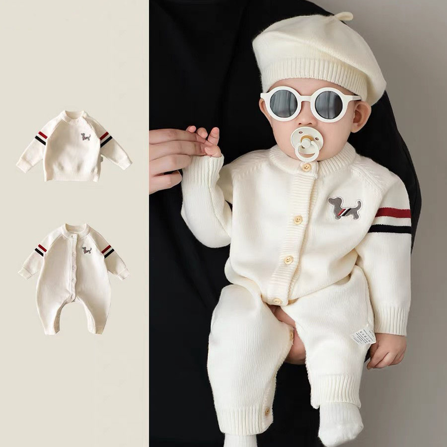 亲子装针织爬服连体衣秋冬装婴儿衣服童装毛衣套潮工厂直外出服