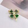 Lucky clover, high-end brooch, crystal lapel pin, pin, sophisticated suit, sweater, protective underware, accessory