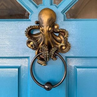 Cross-border Halloween Coxulu Octopus Skull Door Ring Decorations Home Hanging Resin Crafts Gifts A24