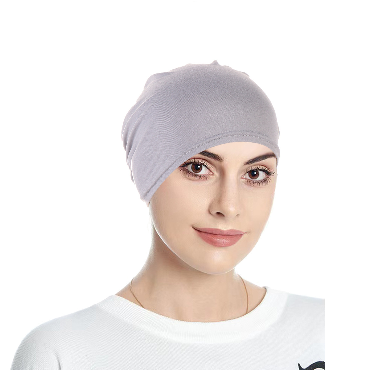 cappello da donna con fondo multicolore tinta unita cappello comodo e conveniente cappello da chemioterapia da donna_voghion.com