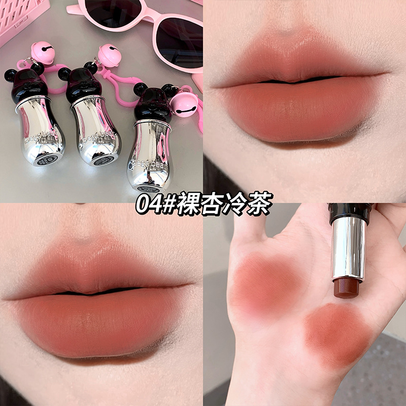 Gego osito dulce oso lindo lápiz labial de terciopelo de niebla color delicado mate de larga duración con maquillaje de brillo de labios transfronterizo