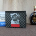 Black Check Glasses Dog Square Bag