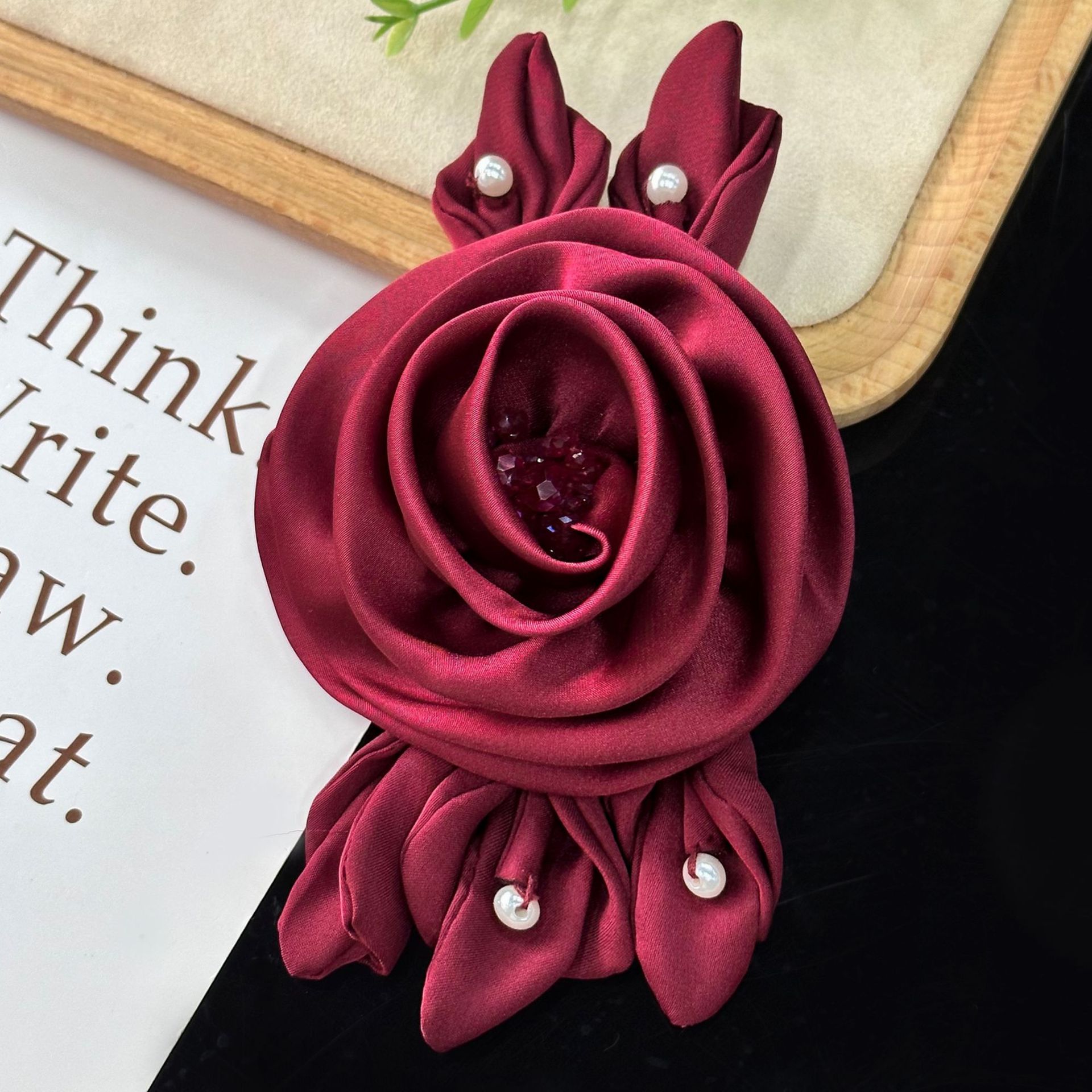 Nuevo tejido rosa ropa de vestir vestido de ropa infantil decoración anillo de cabello accesorios abrazadera de cabello