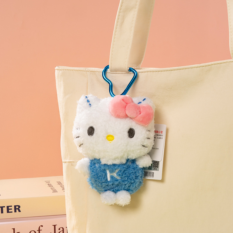 正版三丽鸥线条系列HelloKitty小挂件毛绒玩偶公仔背包吊饰钥匙扣|undefined