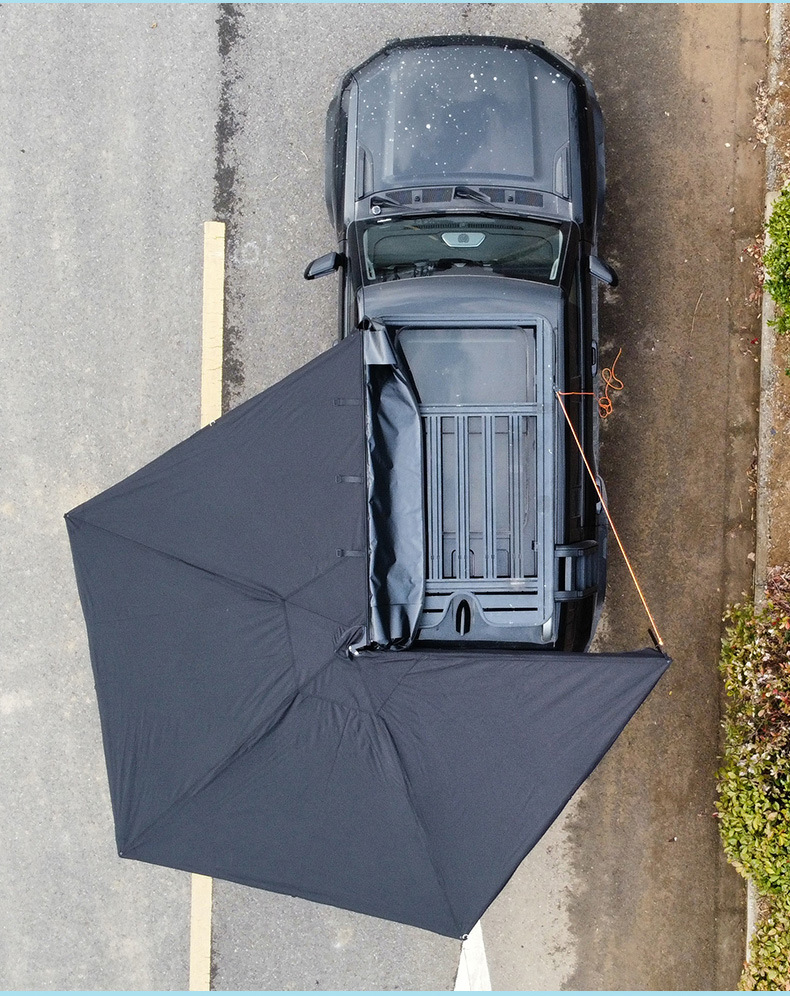 270 ° Fan-Shaped Canopy Factory Direct Supply Suv Car Side Aluminum Alloy Oxford Cloth Camping Tent Mobile Sunshade