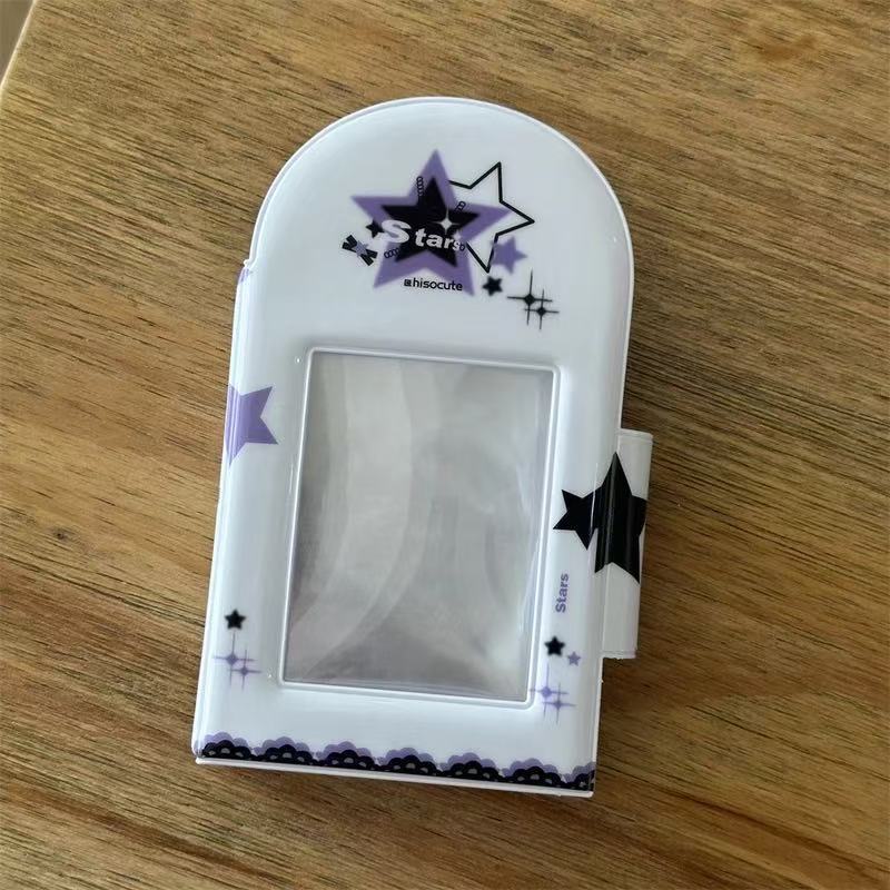 검정색과 보라색 별 카드북