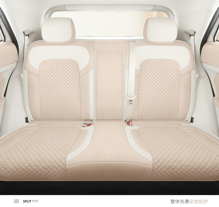 24 Euler Good Cat Seat Cover All-inclusive Autumn and Winter Four Seasons Fabric Linen Seat Cover Interior Modification Special Car Cushion