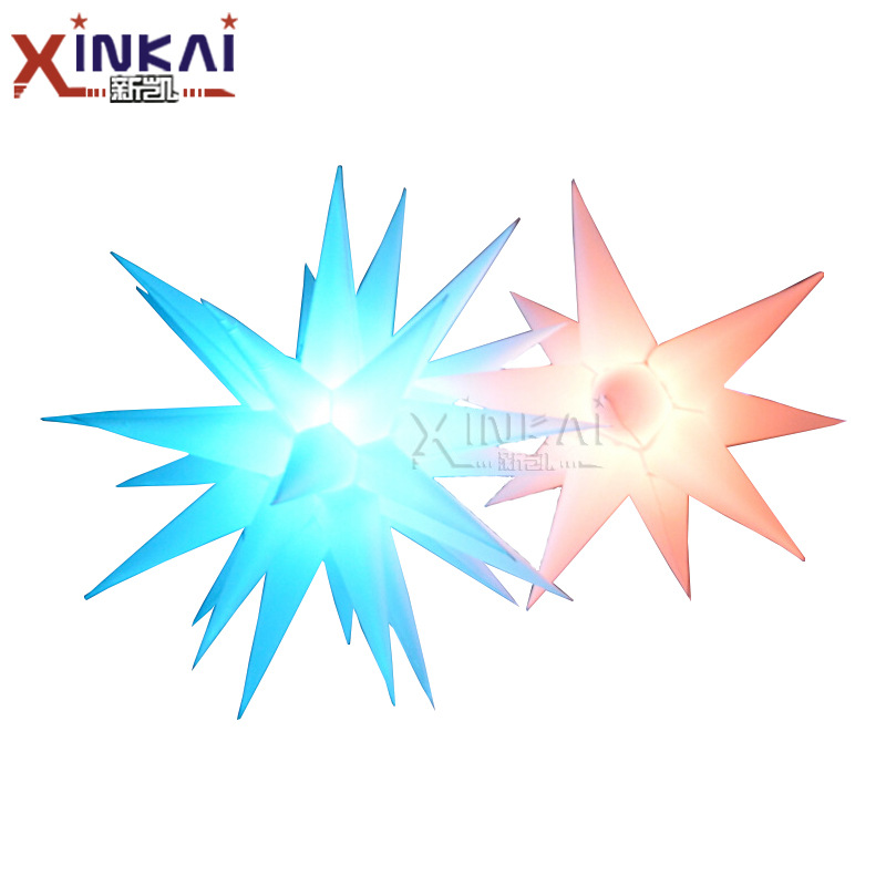 工厂价悬挂星星充气模型派对活动舞台装饰吊挂星形装饰充气星星