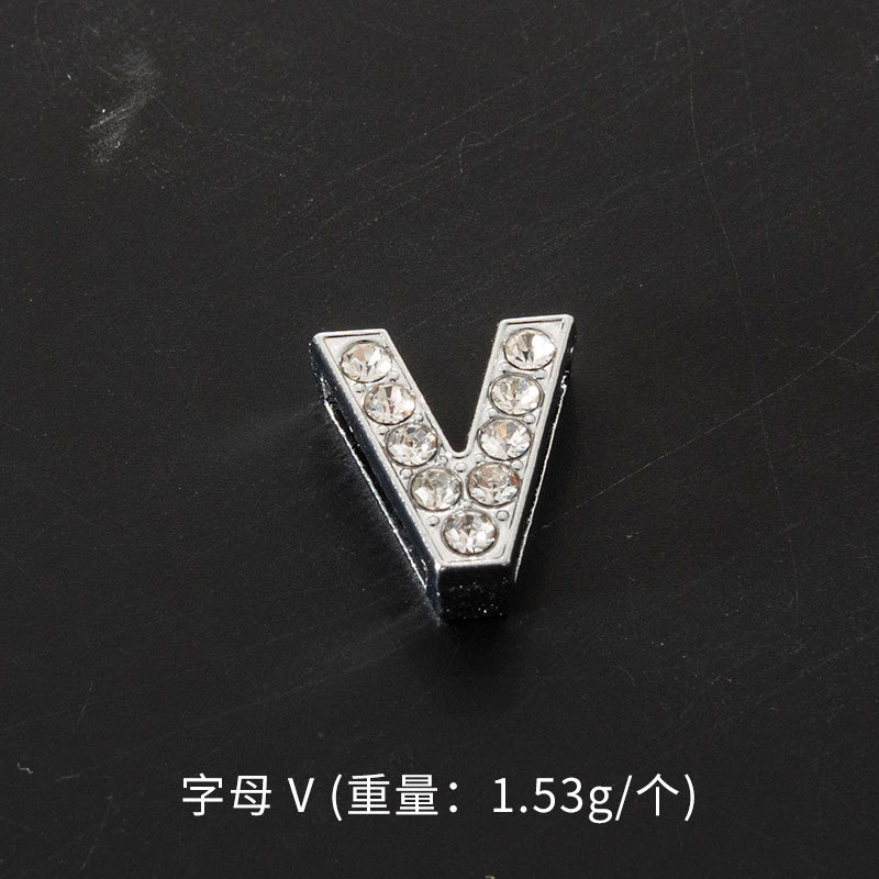 英語のアルファベットの数字の合金のネックレスのペンダントはダイヤモンドのブレスレットのペンダントのアイデアのアクセサリーの手作りのDIY材料を入れます。
