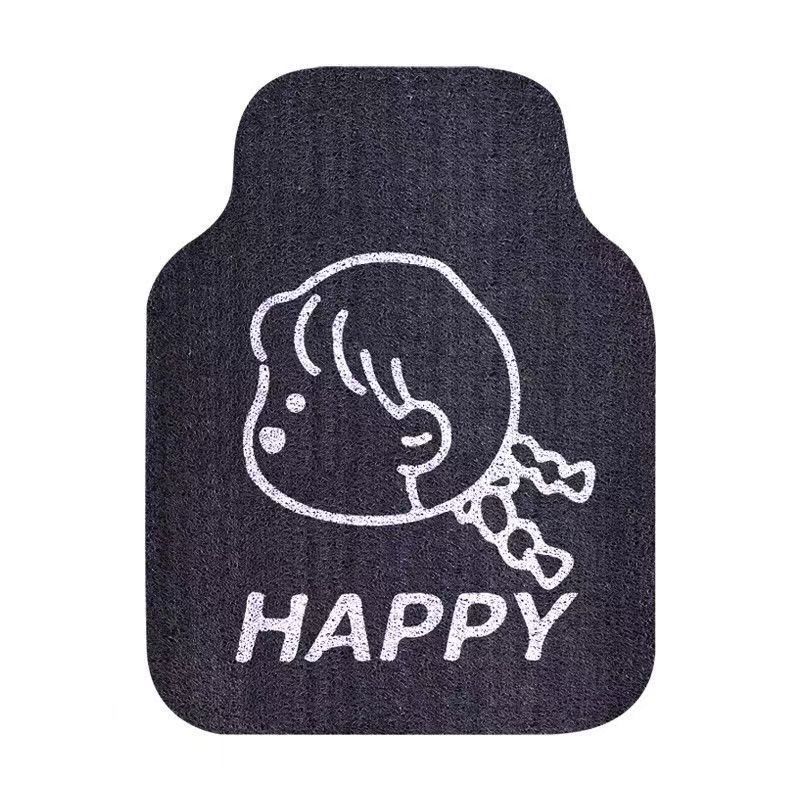 Cartoon Car Anti-Slip Dust Removal Floor Mats Cute Bunny Wire Ring Anti-Dirty Floor Mats Single Piece Four-Season Universal Car Floor Mats