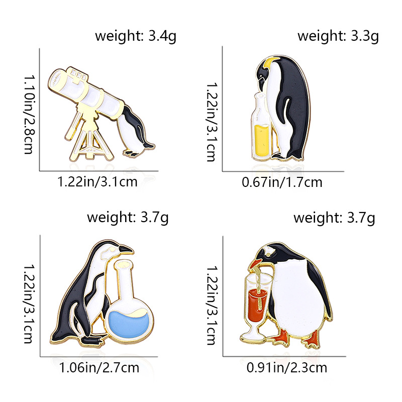 Lindo Estilo Simple Pingüino Aleación Barniz De Estufa Mujeres Broches display picture 1