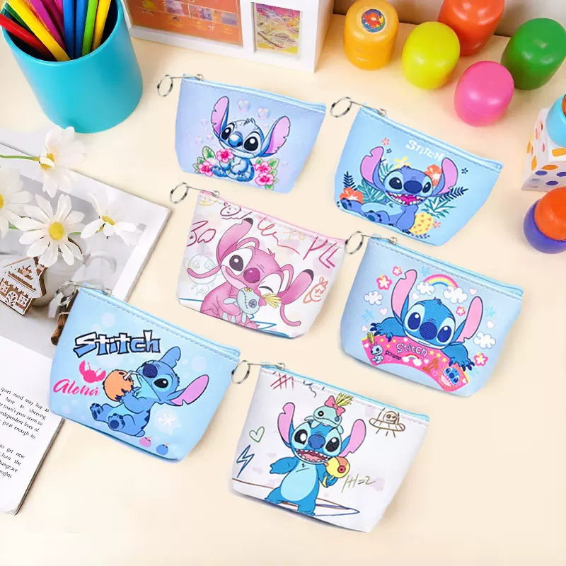 跨境儿童零钱包史迪仔硬币包钱包学生收纳袋PU防水材质秋季小童