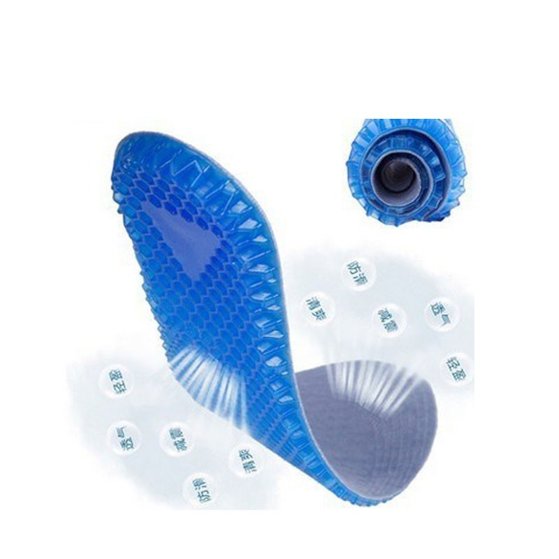 Precio de fábrica engrosada Plantilla de panal de silicona hombres y mujeres corriendo baloncesto deportes plantilla cojín transpirable absorbente de sudor
