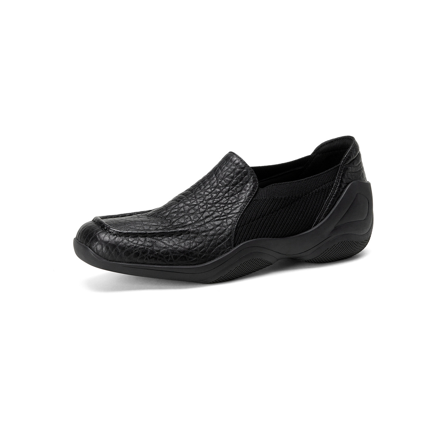Giày loafer nữ da dê mũi sâu, gót vuông 3 cm, hoa nổi, phong cách bà nội trẻ trung — màu nâu chi tiết 17