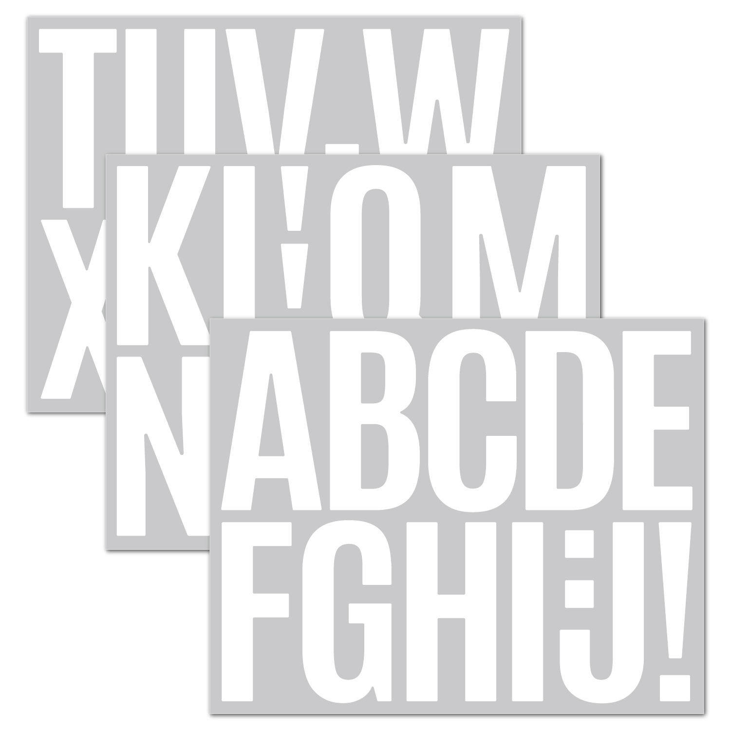 3 inches 26 letters-[white] 3 sheets/set P121