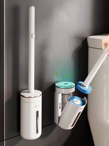 Disposable toilet brush, home bathroom wall-mounted, no dead angle toilet brush, special descaling artifact brush head