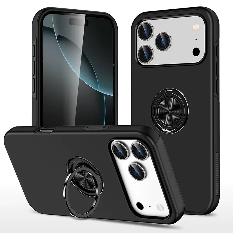 跨境适用iPhone17ProMax磁吸指环手机壳苹果16二合一支架保护套