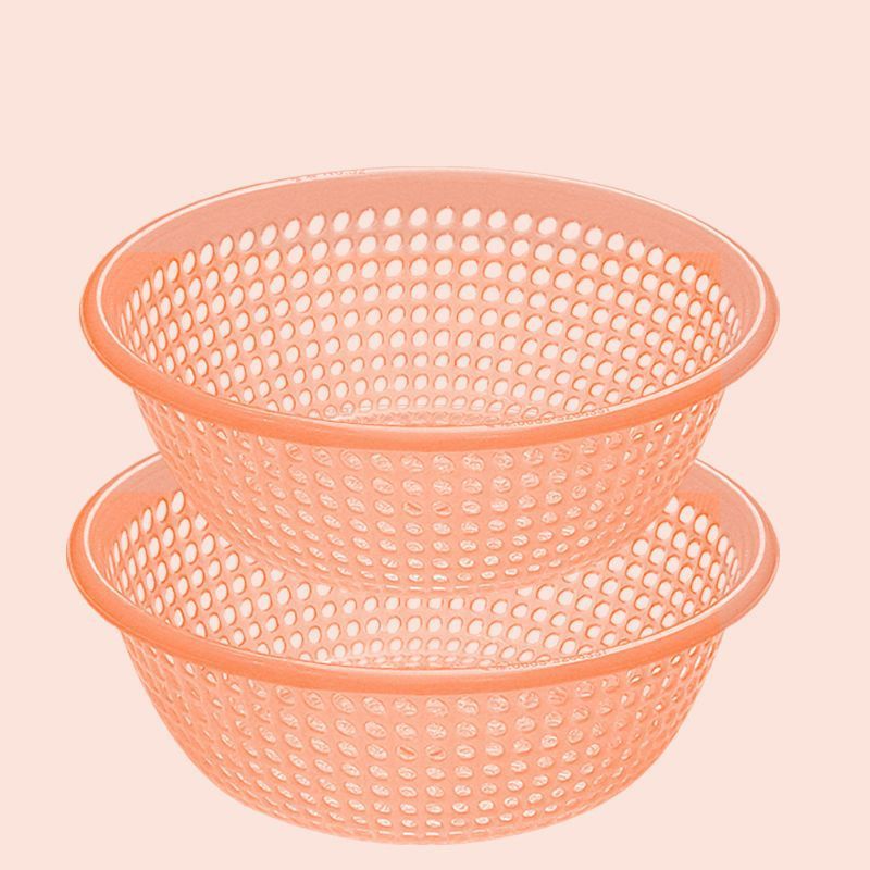 プラスチックふるい排水バスケット大型家庭用野菜洗いバスケット野菜洗いボウル果物洗いふるいキッチン厚みのある果物バスケット|undefined