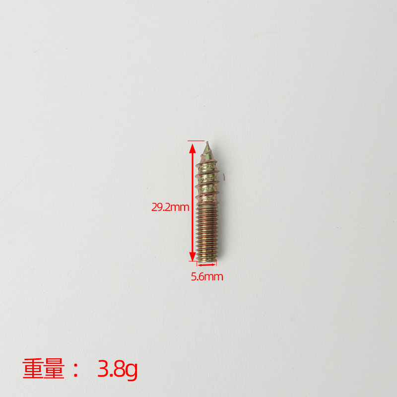 Tornillos autorroscantes de cola puntiaguda de dientes de doble cabeza galvanizados en color Tornillos de conexión de dos dientes Tornillos autorroscantes de dientes de madera para muebles